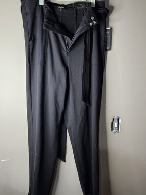 Leighton Black Slim Tailored Dress Pants Waist 19" Inseam 30" Size XL